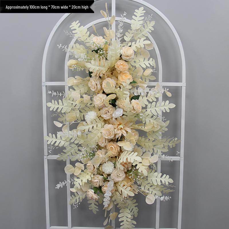 Blumen Kunstseide Blumenstreifen Set: Lange Hängegang-Anordnung & Hochzeitsaal-Dekor