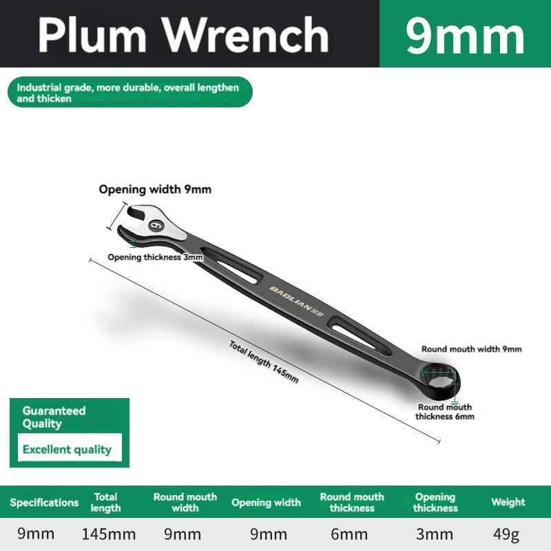 Durable Ratchet Wrench 8-32mm Plum Blossoms Open Combination Wrench Two-Way Double Fast Ratchet Wrench Auto Repair Tools
