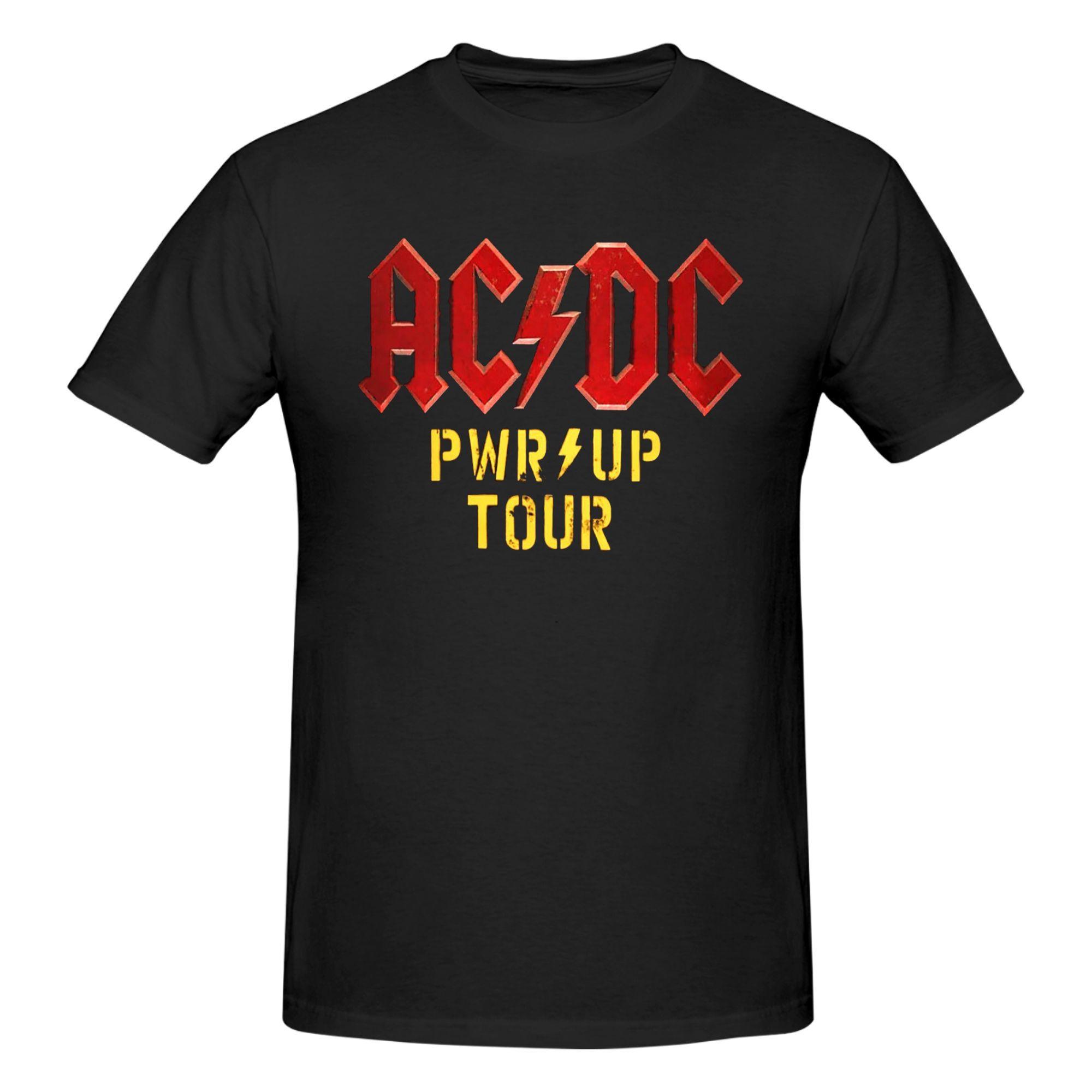 

AC Pwr Up World Tour DC EUROPE 2025 Graphic Print T Shirts for Men Women Pure Cotton Tee Shirt Clothes Sweat-absorbent T-shirt 4XL
