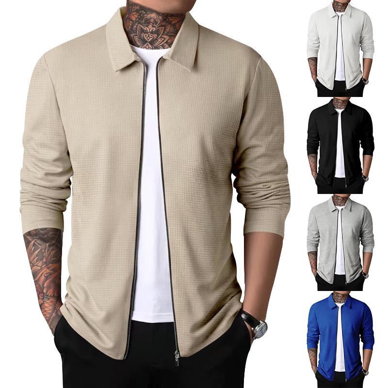 2023 Herren Waffelstrick Reversjacke: Trendiger Outdoor-Sportstil für mittlere und junge Jahre