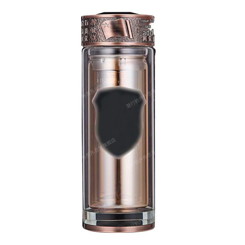 Qianxingbao Double-Layer General Embossed Glass Souvenir Cup