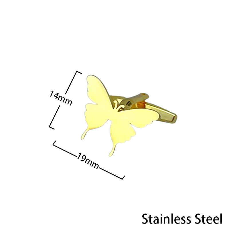 Men's Cufflinks Butterfly Cufflink Business Suit Shirt Cuff Links Men Stainless Steel Jewelry Accessories Groomsmen Wedding Gift