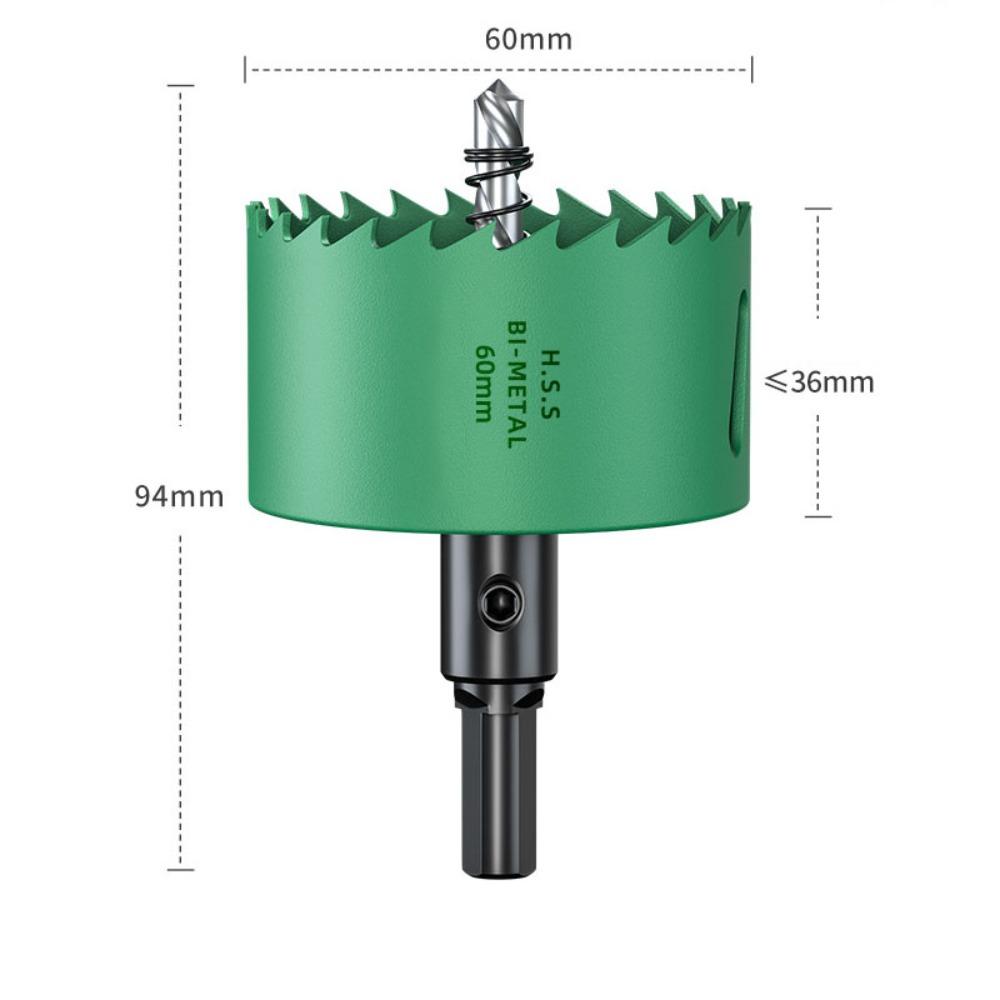 HSS Steel Wood Drilling Crown Easy Chip Removal Bimetal Hole Opener Woodworking