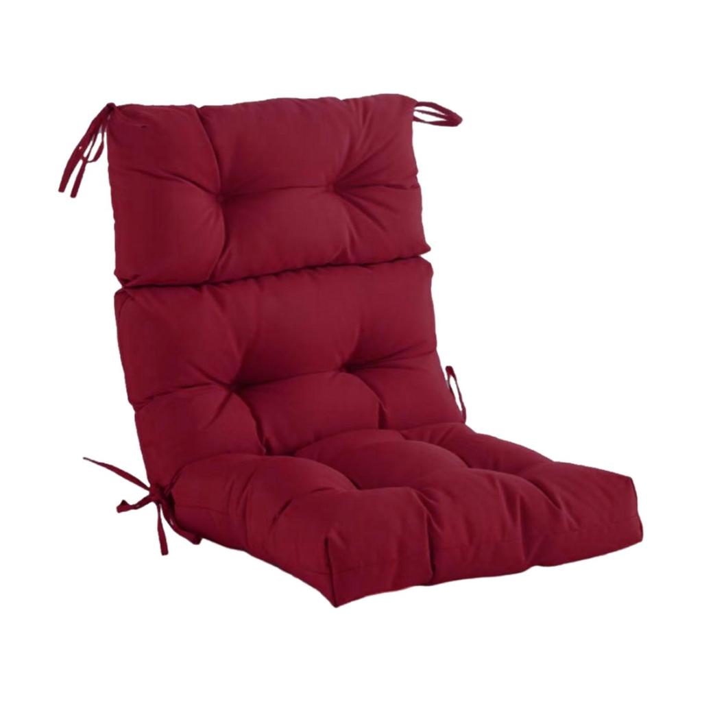 Outdoor Seat Back Chair Cushion Soft Yard Outside Balcony Patio Furniture Garden with Ties High Back Chair Cushion Chair Pad