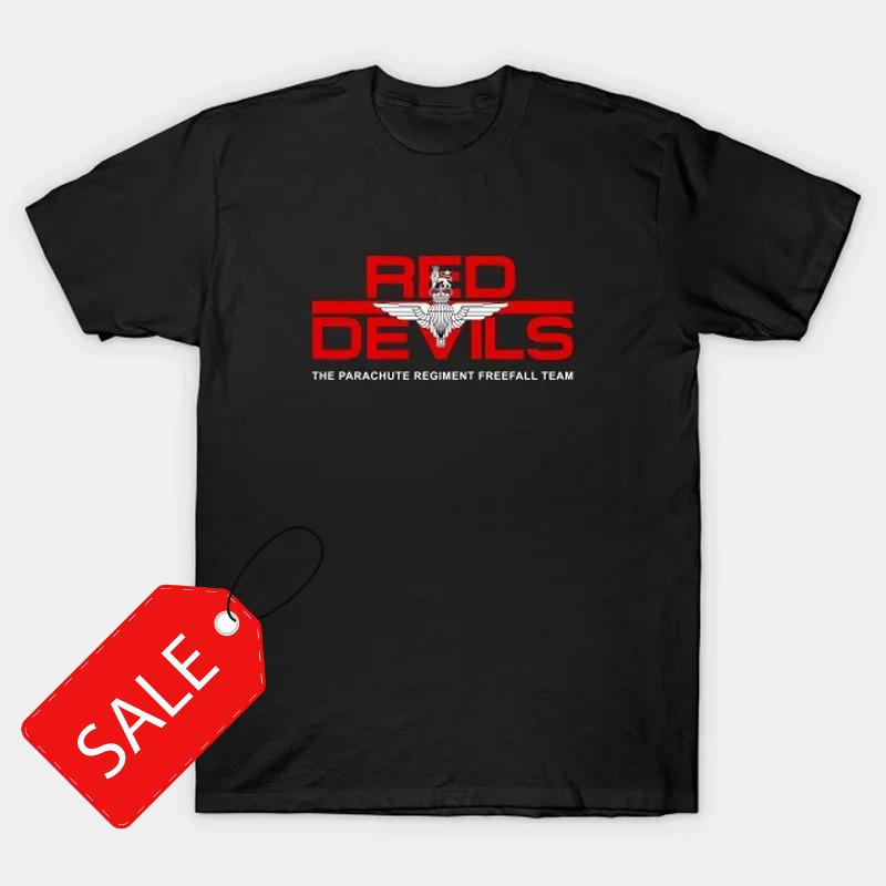 British Military Airborne Red Devils Parachute Team TShirt 100 Cotton ONeck Short Sleeve Casual Mens Tshirt Size S3XL