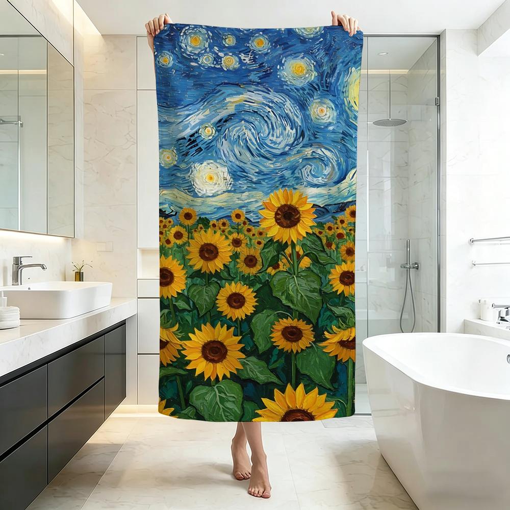 Artistic V-Vincent Van Gogh Towel Five-Star Hotel Quality Eco-Friendly Ultra Soft Thick Towels & Beach Towels