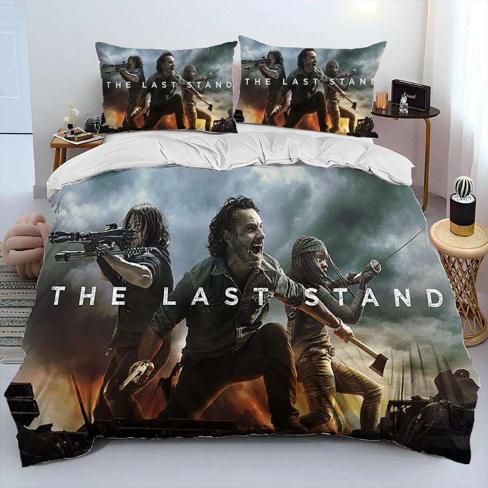 Horror TV The Walking Dead Lincoln Piumone Set Biancheria da Letto, Copripiumino Set Letto Coperta Federa, Set Biancheria da Letto Matrimoniale Queen Size