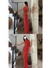 Women's Elegant One-Shoulder Summer Dress - Solid Color Draped Fashion
