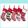 Knitted Stocking Christmas Xmas Sock Sack Gift Bag Tree Fireplace Ornament Decor