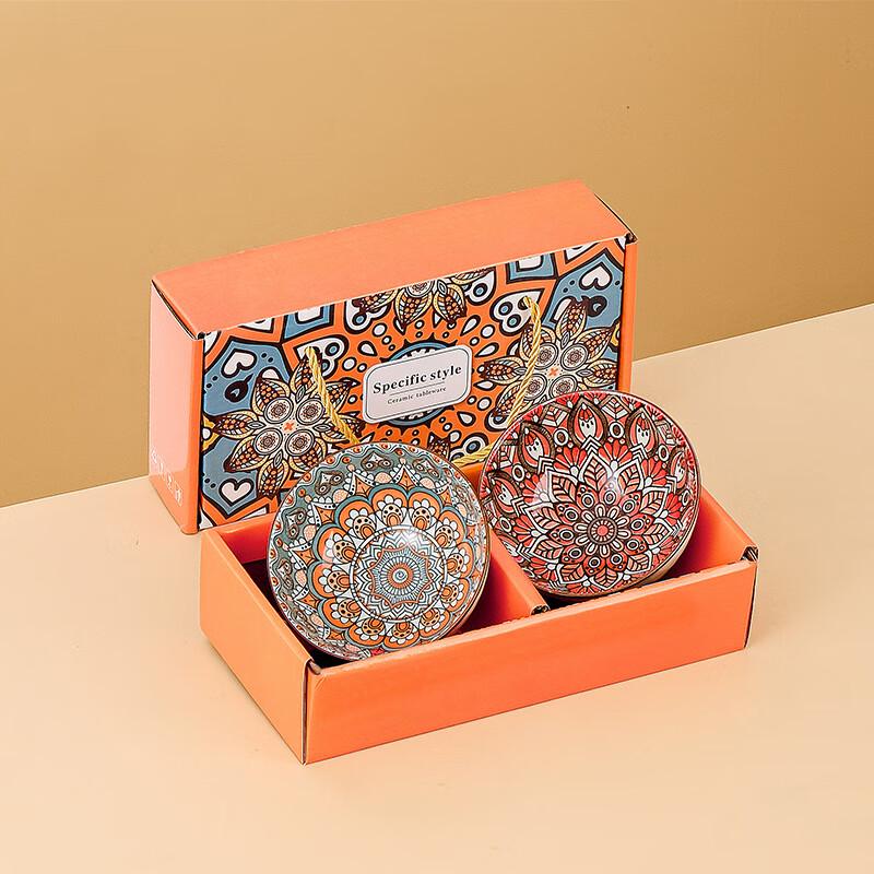 ZISIZ Bohemian Underglaze Ceramic Tableware Gift Set