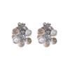 Silver Needle Crystal Grape Fringe Earrings Fashion Versatile Earrings Women's Simple Personality Commuter Earrings Niche Premium Sense