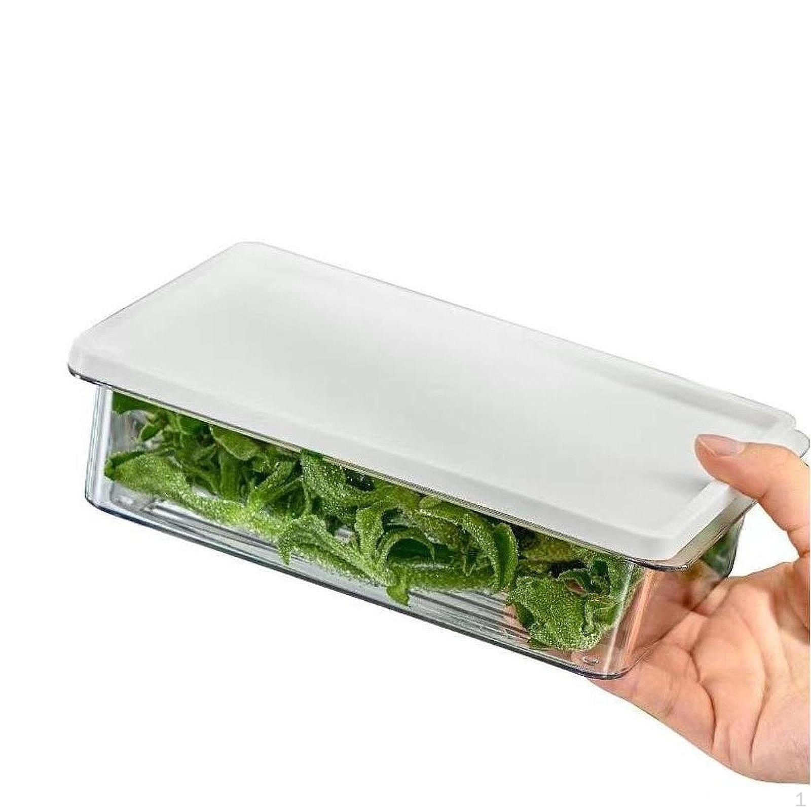 Контейнер для хранения продуктов питания для холодильника с морозильной камерой, легкий органайзер для холодильника 21x14x5.5cm 1000ml