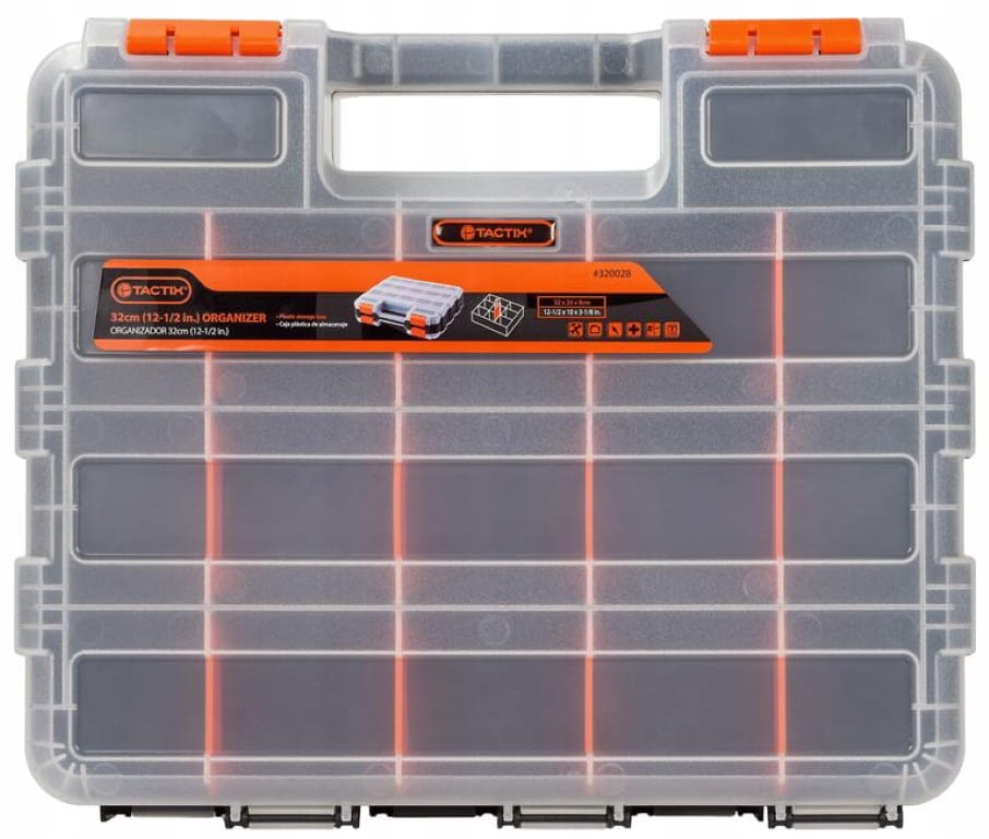 Double-sided workshop organizer with tool holder 32x26 cm