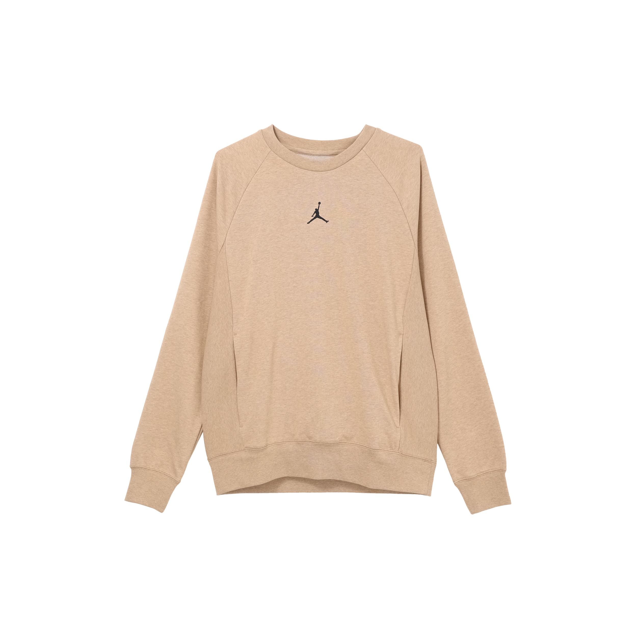 Air Jordan DRI-FIT Logo Fleece Pullover Light Brown Men s DV1287-201 S