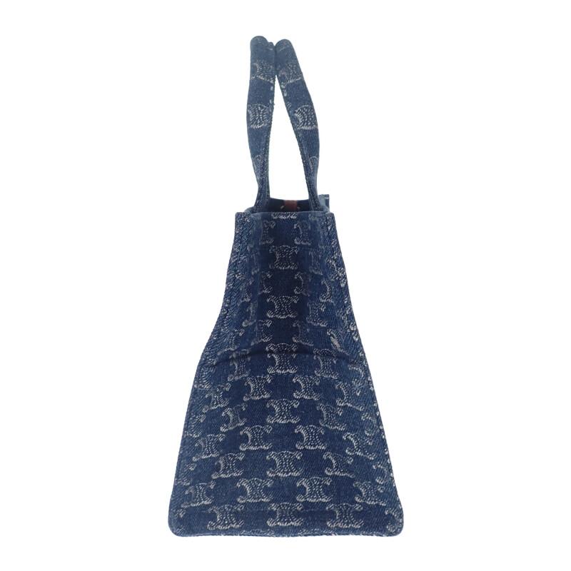 CELINE  199162FRG.05DS Tote Bag blue/Brown denim/Calfskin Women