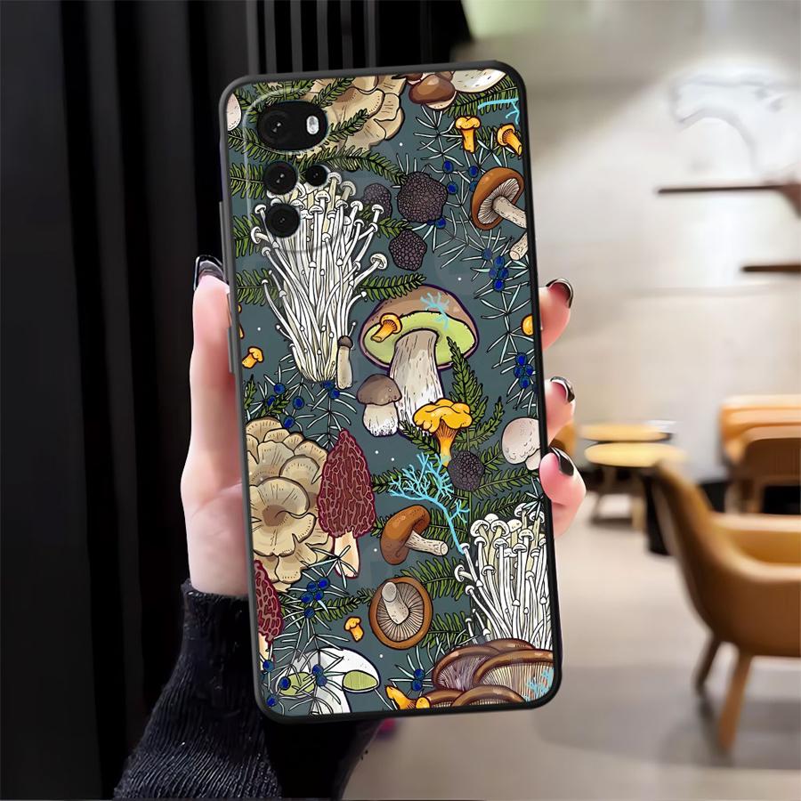 

Vintage Mushroom Print Case for Motorola Moto G50 G22 Edge40 G52 G51 G73 Edge 20 Pro 30 Lite G60s G32 G71 G53 G30 Phone Cover Motorola Edge 30 Neo