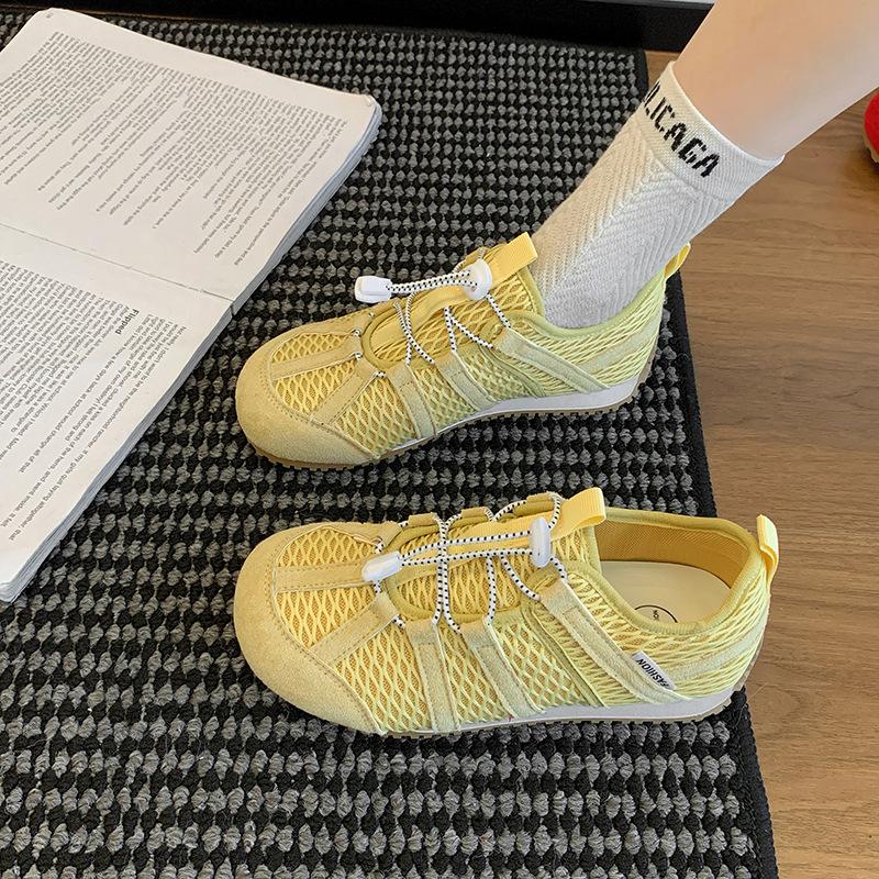 2025 new summer fashion versatile casual sports shoes women's thick-soled heightening breathable mesh running shoes