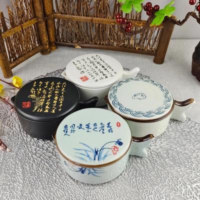 Multi-Purpose Inkwell Set: Includes Inkstone with Lid, Ink Stick, Brush Rest, Ink Sea, Ceramic Inkwell, Ink Box, and Ink Dish.