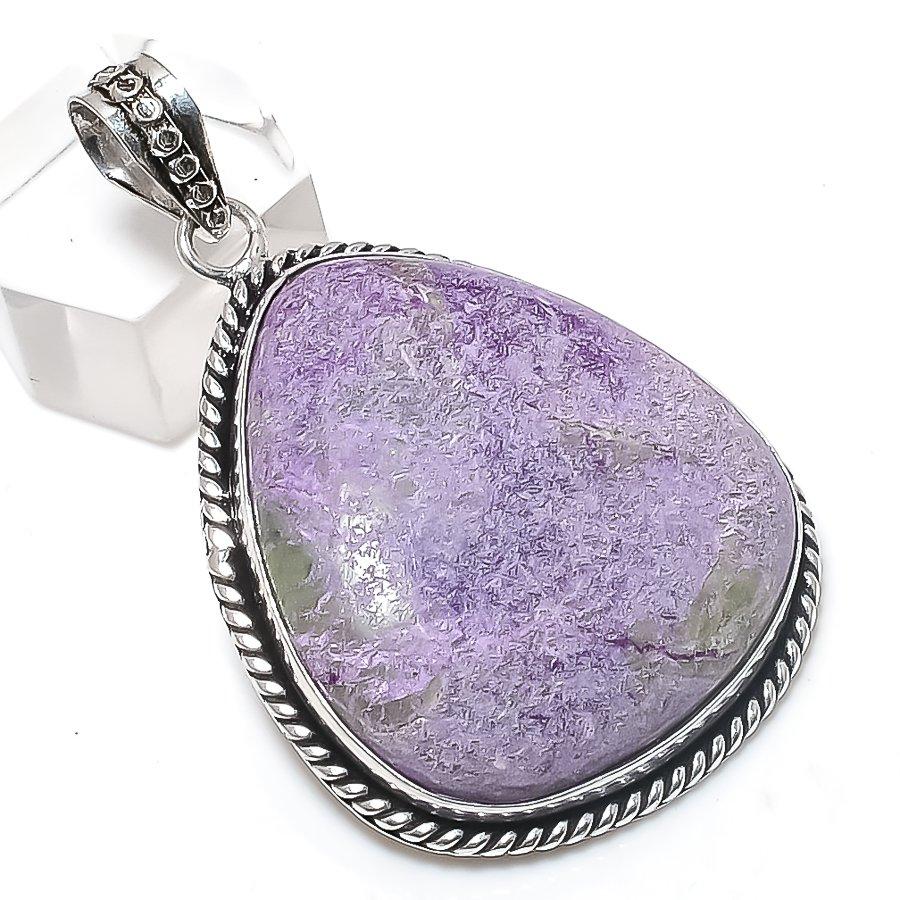 

Purpurite Gemstone 925 Sterling Silver Jewelry Pendant 2.13