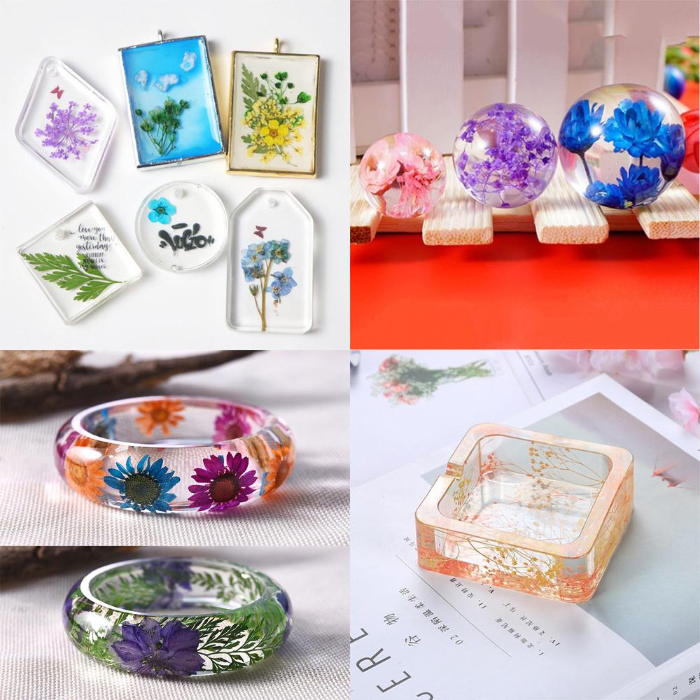 Dried Flowers UV Resin Decorative Natural Flower Stickers 3D Pressed Dried Flowers Beauty Decal Nail Art Epoxy Mold Filling