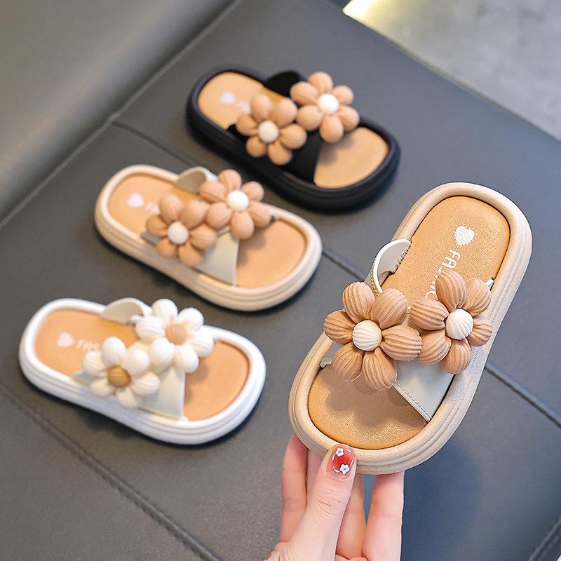 Summer Girls' Sandals Non-Slip Soft Sole Home Bathing Big Kids Parent-Child Girls Princess Outdoor Fashion Sandals