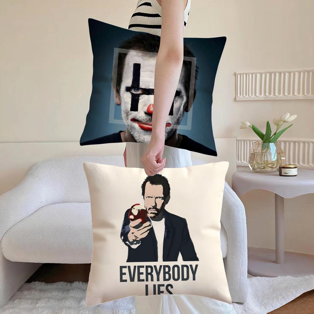 Tv H-House Cushion Cover Breathable Linen Pillowcase Summer Odorless Eco-Friendly Invisible Zipper Washable