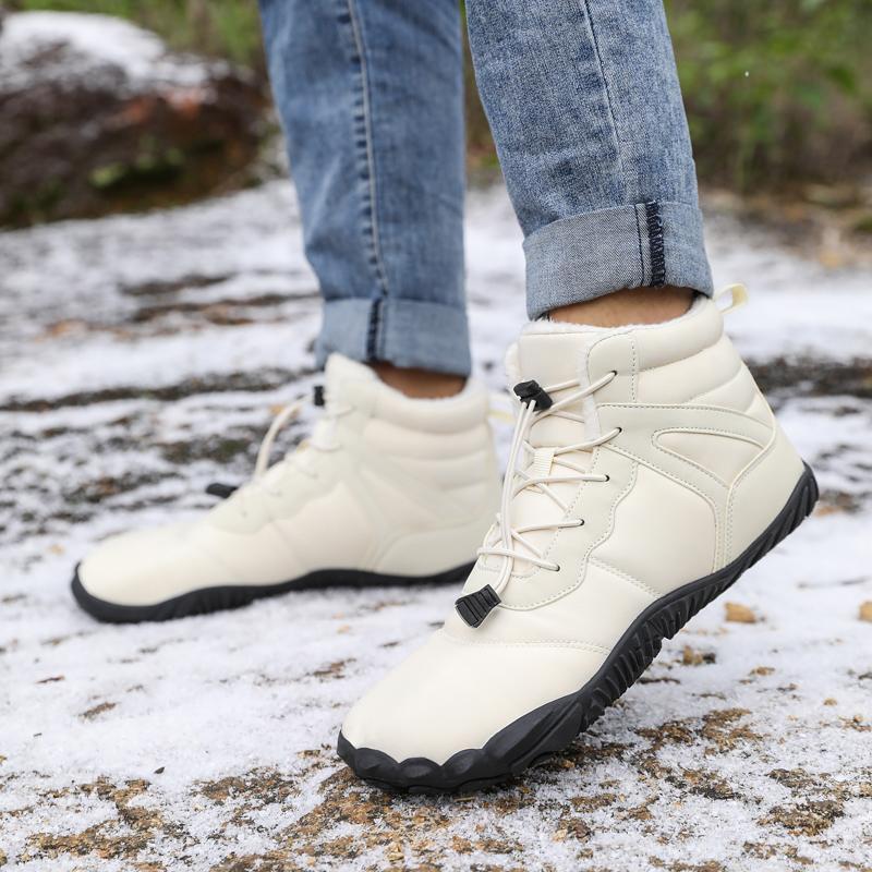 Winter Hiking Shoes Anti-slip Outdoor Warm Sneakers Unisex Cotton Shoes Plush Ankle Boots Elastic Climbing Sports Shoes