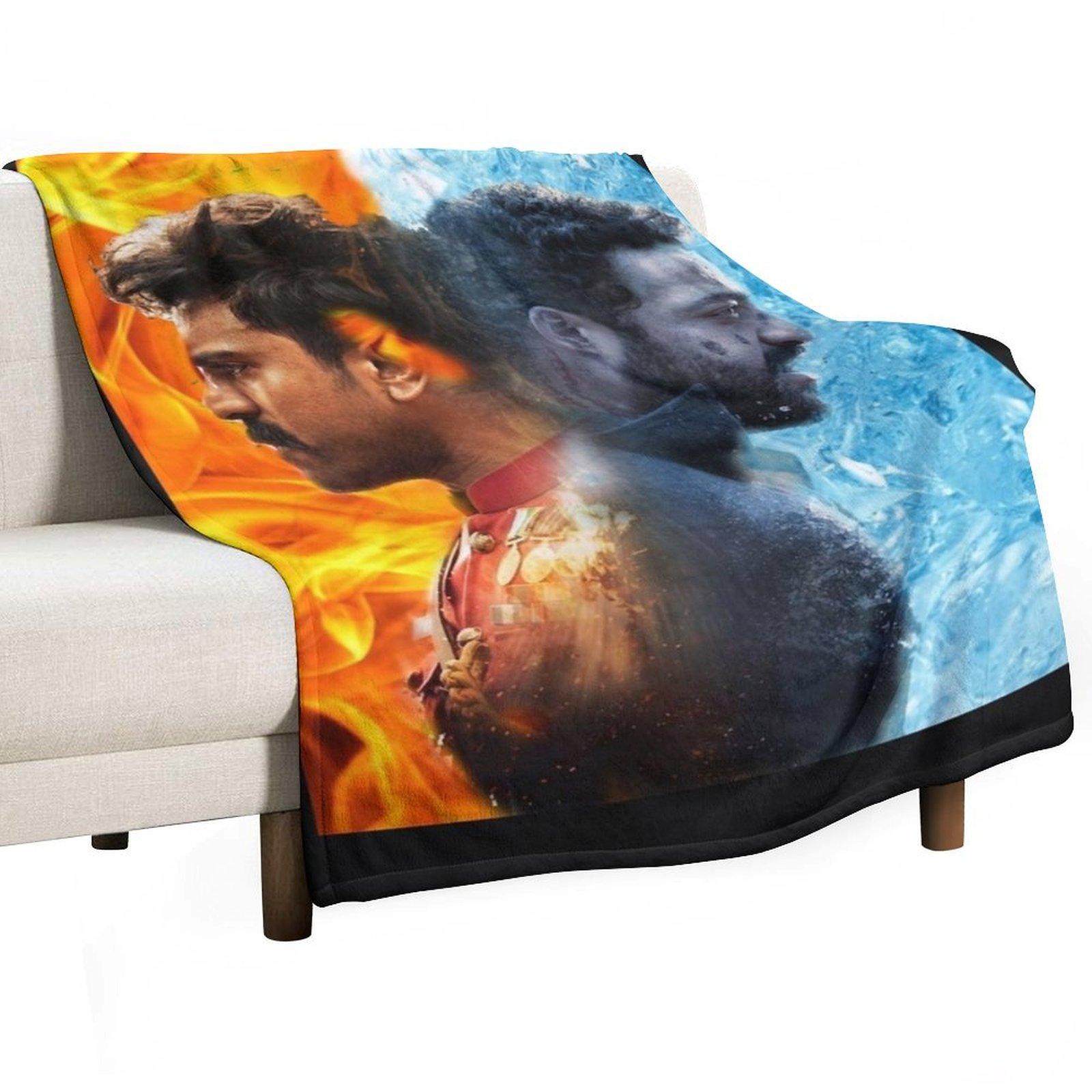 

rrr full movie RRR Poster Throw Blanket Tourist Hair warm winter Beautifuls Blankets 30x40in