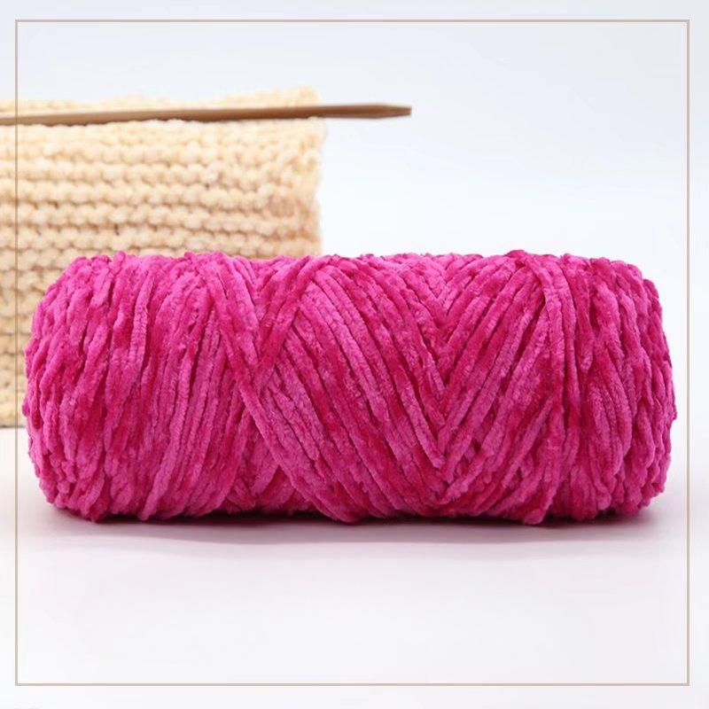 500g Chenille Soft Velvet Yarn Cotton Wool Yarn Crochet Yarn DIY Handmade Scarf Sweater Coat Blankets for Knitting Crafts