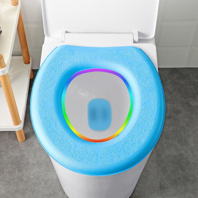 O-förmiger Toilettensitzbezug, waschbar, Toilettensitzmatte, Toilettendeckel, Zubehör