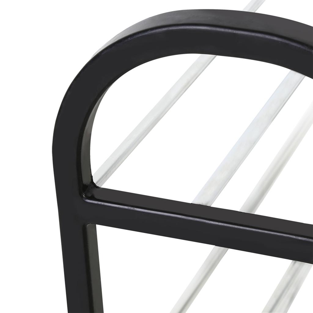 Plastic Aluminum Metal Standing Shoe Rack Shoes Storage Shelf Home 3 Tiers