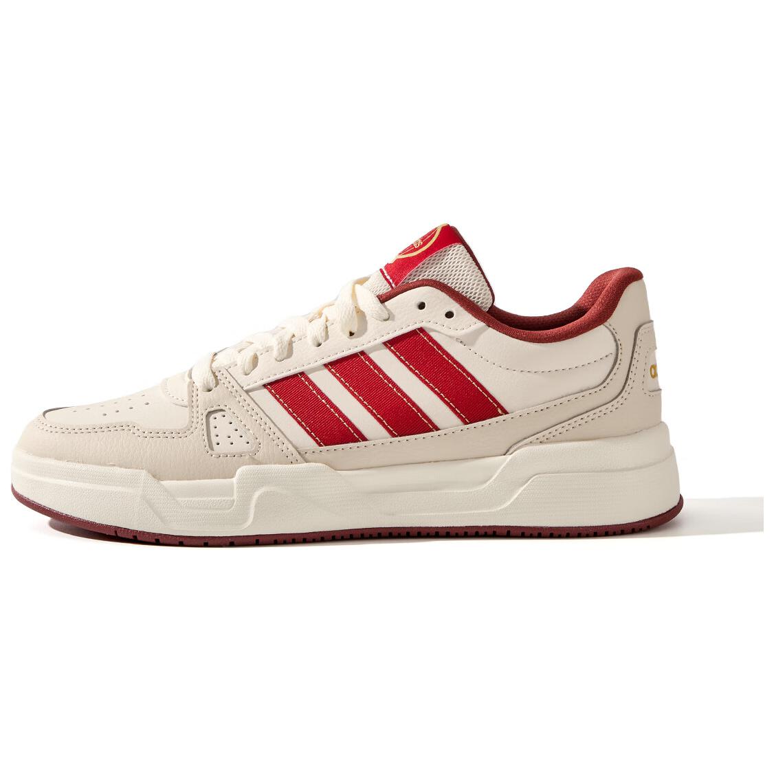 

New Adidas LITE BALLER Anti Slip Wear Resistant Low Top Skateboard Shoes Unisex Beige Red JS4357 44.5