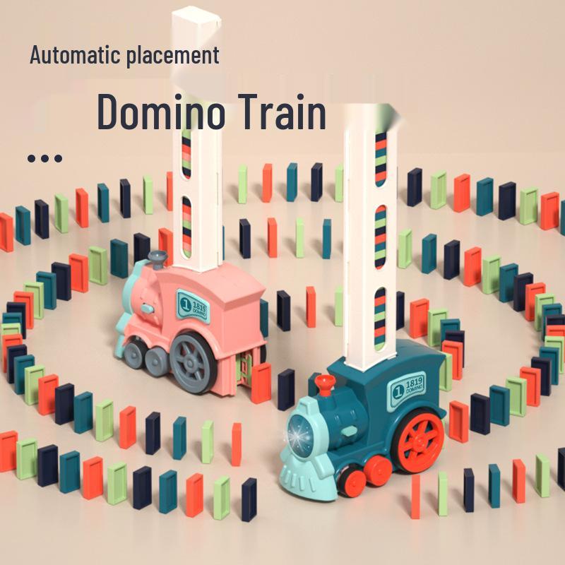 Electric Domino Train with Sound & Light - Educational Toy for Kids