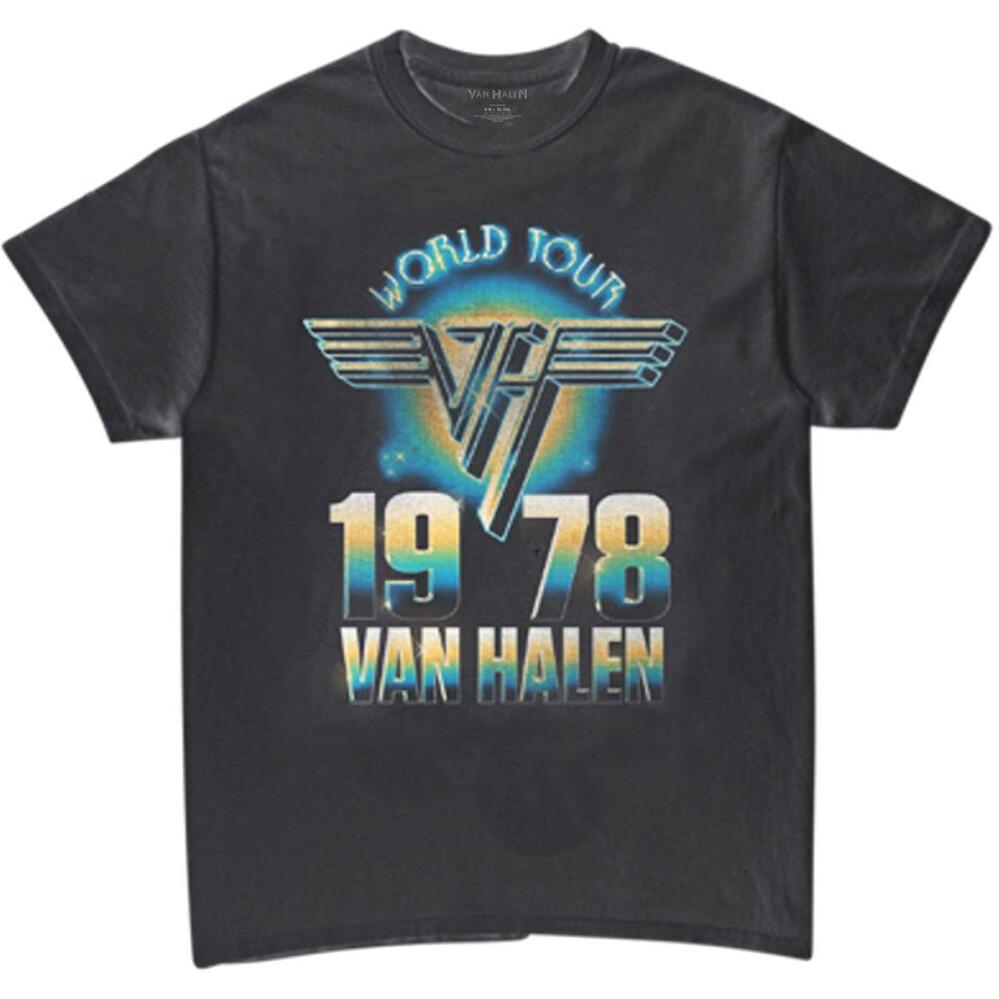 Van Halen - World Tour  78 - Black t-shirt Unisex T-Shirt S