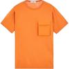 Knitted Ribbed Crew Neck Short Sleeve T-Shirt Men Tops Orange 781520358-V0073