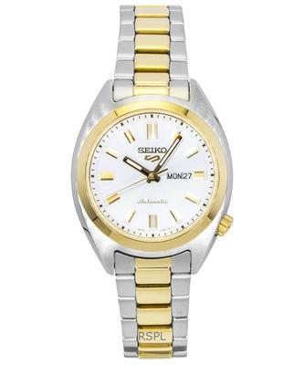 5 Sports Hebitama SNXS Edelstahl Silbernes Zifferblatt Automatik SRE024K1 100M Damenuhr
