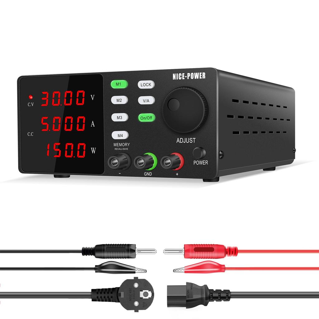 Laboratorieprogrammerbar likestrømforsyning 60V 5A Laboratoriejusterbar spenningsstrømregulatorkilde USB DIY-justering