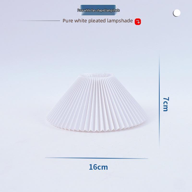 Simple Anti-glare Fabric Lampshade for B&B Hotel Bedside, Fan-shaped Umbrella Design.