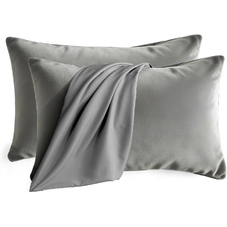 Q&J Fabric Co. Bedding Pillow Cases Standard Size Set of 2 – Soft Brushed Microfiber Pillow Cover, Wrinkle-Free, Fade-Resistant, Envelope Closure
