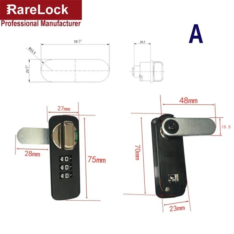 Three Position Mechanical Code Lock Keyless File Cabinet Drawer Cabinet Safe Deposit Box Cashbox Lock Hardware Rarelock MA035 B