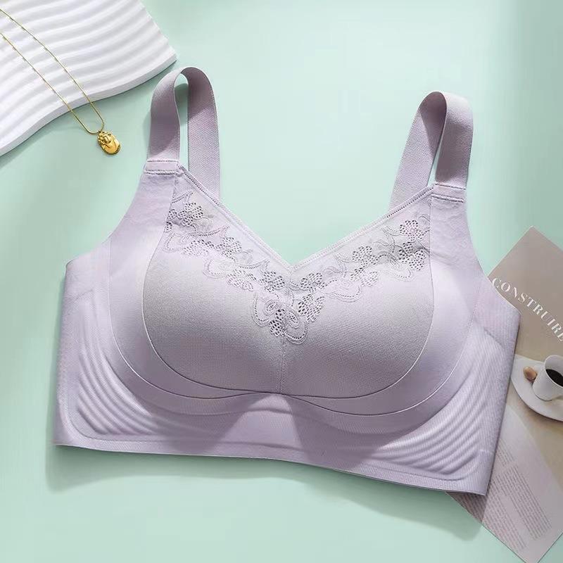 Women Plus Size Full Cup Thin Seamless Bra Reduce Bust Size Adjusting Underwear
