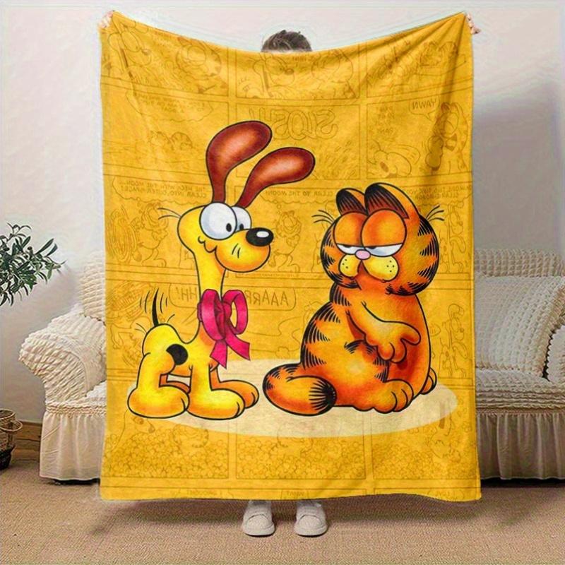 1pc, Garfield & Odie Throw Blanket, Soft Blanket for Couch, Bed, Travel, Camping, Car, Beach, Office Nap, Perfect Gift for FriendsA063