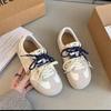 Niche Retro German Training Shoes Women's 2025 Spring New Lightweight Soft-soled Mango Head Casual Sports Leather Panel Shoes