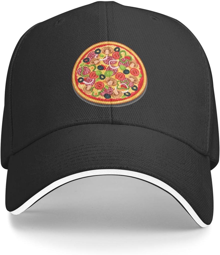 Pyszna Pizza Czapka z daszkiem Poliester Casualowa Snapback Unisex Regulowana