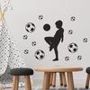 Self-Adhesive Wall Stickers for Kids' Room or Dorm: Football Theme Decor