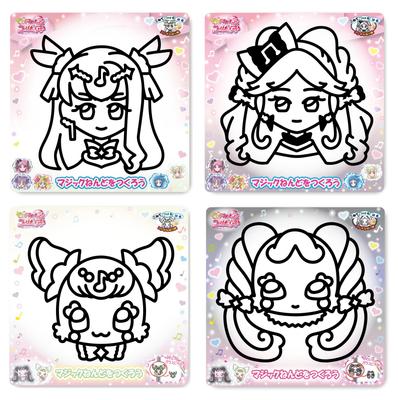 Nobu Company Kimi To Idol Magic Clay Set of 4 PreCure (Cure's Kyun/Cure Kiss/Purirun/Meloron) KIP1232-SET