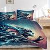 3pcs Cyber Mechanical Pattern Bedding Set, Includes 1 Comforter + 2 Pillowcases, Without Pillow Inserts, Soft Comfortable, Lightweight Breat