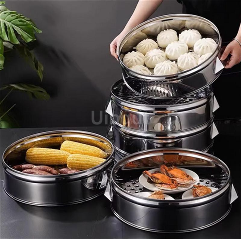 Thick Stainless Steel steamer Extra Large big Food bun buns steamer with pot Bread drawer fish rice dumpling cooker tray steamed