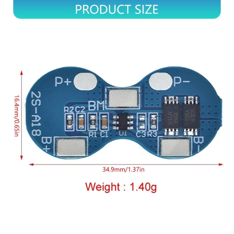 1/2Pcs 2S 7.4V 18650 Battery Protective Board 4A with Over Charging Discharge Current Protective Circuit Board