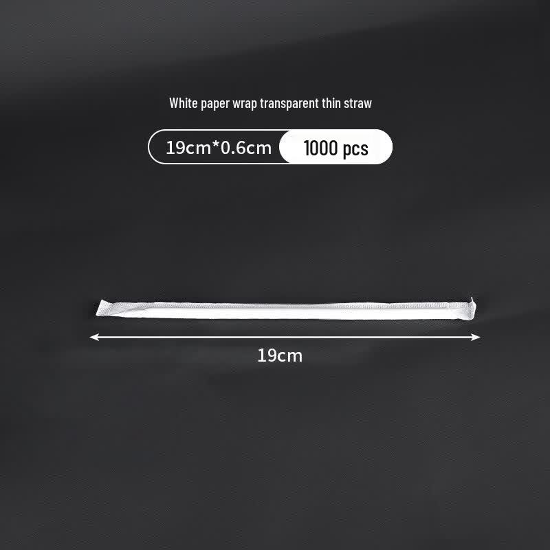 Individually Wrapped Transparent Disposable Straws